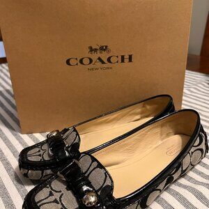 Coach Hellen Black Signature C Loafer Flats